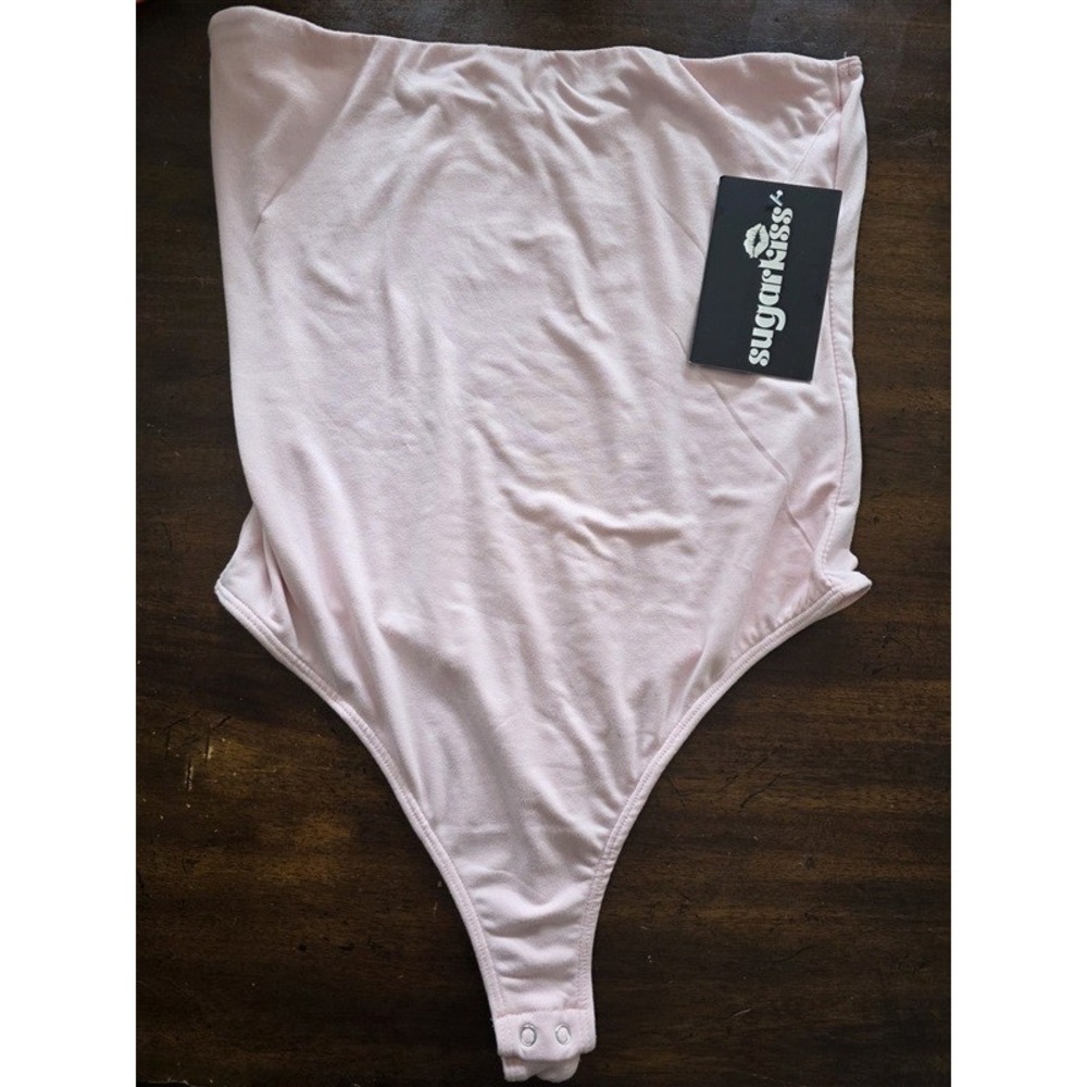 NWT Sugar Kiss L High Waist Thong Underwear 1pr Pink 124182
